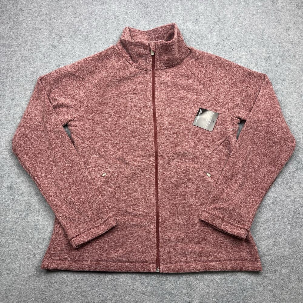 NWT Eddie Bauer Women's Medium Fast Fleece Full Zip Jacket Crimson Anti-Pilling